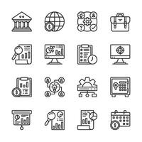 Collection of icons for business and finance vector