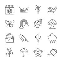 A set of 12 different icons for the seasons vector