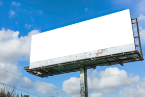 An empty billboard with a black screen on top png