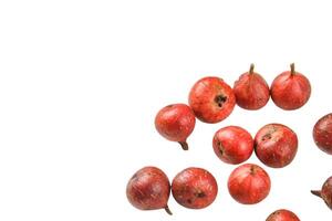 1. A group of dark red figs, some showing early signs of decay, cutout with clipping paths. photo