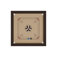 Carrom board with a ball on it png