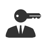 A key in the head of a man png