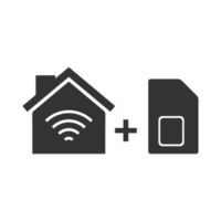 A wifi router and a house with a wifi icon png