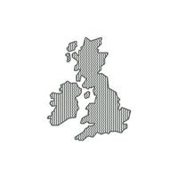 A map of the united kingdom with a chevron pattern vector