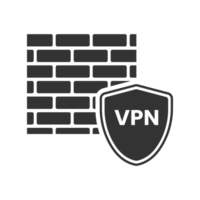 The vpn icon with a brick wall and a shield png