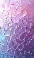Iridescent crystalline structure with violet and pink hues, textured abstract design element photo