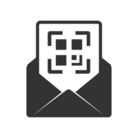 An envelope with a square on it png