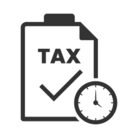 Tax checklist icon with clock png