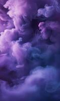 Mystical luminescence of ethereal fog blending shades of lavender and indigo vaporous serenity photo