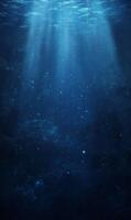 Illuminating depths sunlight penetrating into the ocean aquatic environment backdrop photo