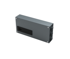 High Quality Of Modern Sleek Gray Safe Lock With Circular Dials And Textured Finish. 3D Illustration png