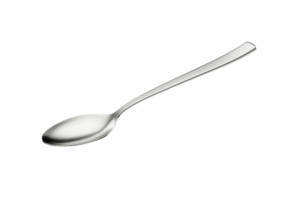A Gleaming Metal Spoon With Its Elongated Handle And Rounded Bowl. 3D Illustration png