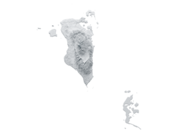 Bahrain Map Gray And Shaded Relief Textured Map 3D Illustration png