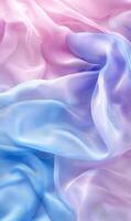 Translucent fabric gradient with delicate folds and a pastel colour palette creating dreamy texture photo