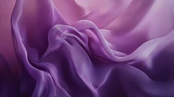 Graceful fluidity of purple fabric creating an abstract background with captivating shadows photo
