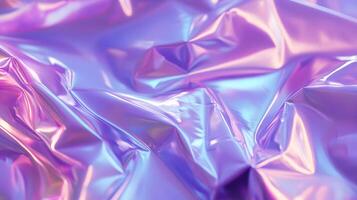 Iridescent brilliance cascading waves of purple, reflecting soft light and subtle shadows photo