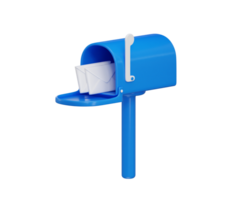 Mailbox icon 3d rendering illustration png