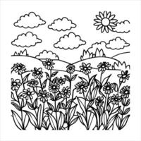 Vast Flower Field vector