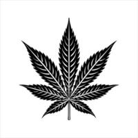 Hand drawn cannabis vector