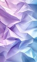 Abstract polygonal surface with gradient colors, evoking a sense of fluidity and movement photo