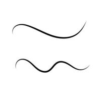 Swoosh line underline curly calligraphy vector