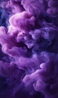 Swirls of lavender smoke creates an ethereal and calming ambiance, vaporous effect photo