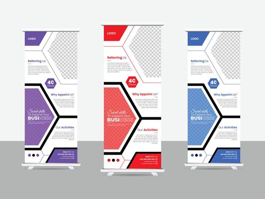 Modern professional business roll up or pull up banner design