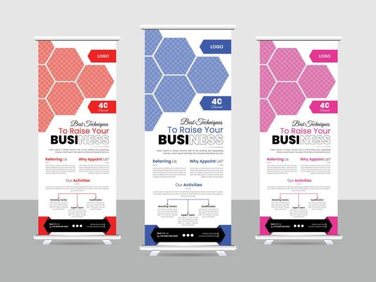 Modern corporate roll up banner design