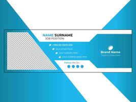 Modern corporate email signature card design vector