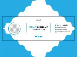 Creative corporate ramadan style email signature design vector