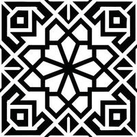 Abstract Black Geometric Design with Arabic Influence vector