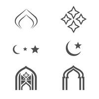 Islamic Architectural Elements Geometric Arches in a Simple Style vector