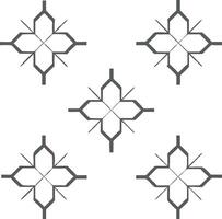 Intricate Islamic Geometric Pattern in Black vector