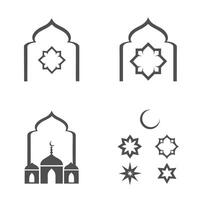 Minimalist Islamic Window and Arch Design with Geometric Style vector