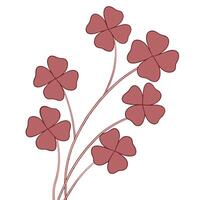 Elegant Flower Line Art Delicate Botanical Design vector