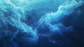 Dynamic azure ocean texture showcasing turbulent waters and mesmerizing wave patterns photo