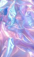 Iridescent folds catch the light, creating an ethereal and modern textural masterpiece photo