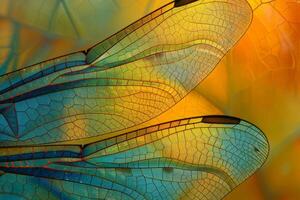 A close up of a dragonfly wing photo