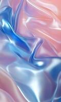 Iridescent Fabric Waves Abstract Background with Soft Pastel Colors and Luminous Effect photo