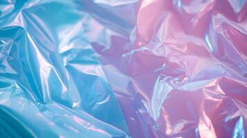 Abstract iridescent folds of fabric creating a mesmerizing play of light and shadow design photo
