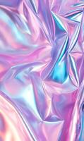 Iridescent folds shimmering with ethereal light pastel hues and liquid reflections photo