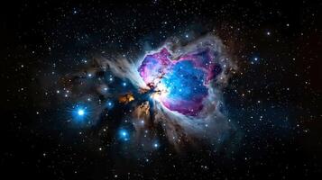 The orion nebula in space photo