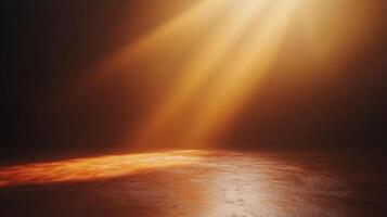 Dramatic illumination in a dark space, showcasing dynamic beams of light in darkness photo