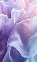 Dreamy ethereal fabric with flowing pastel colors and subtle gradient transitions, delicate texture photo