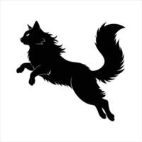 Walking with a cat vector
