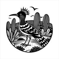 drawing of a bird with a black beak vector