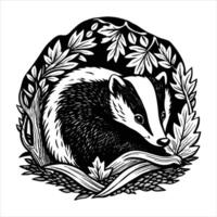 Badger Den Illustrations vector