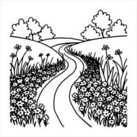 A Winding Path Through. vector