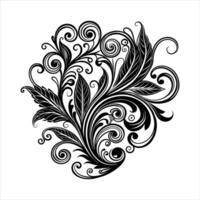 Art nouveau scroll vector