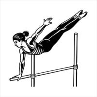 high jump sketch vector